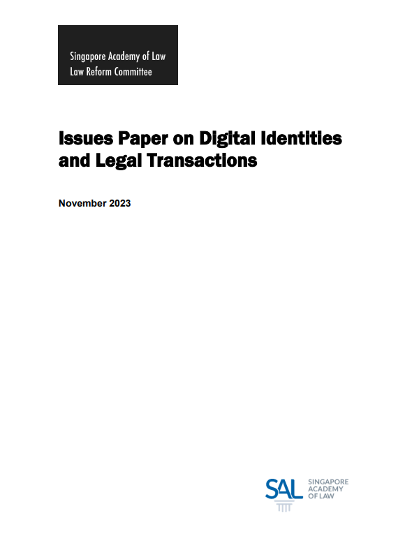 Issues Paper on Digital Identities and Legal Transactions Cover Page